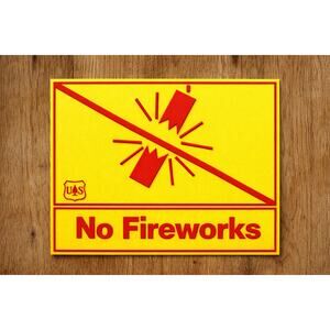 US Forest Service NO FIREWORKS Sign Forestry Woods Outdoors National Park
